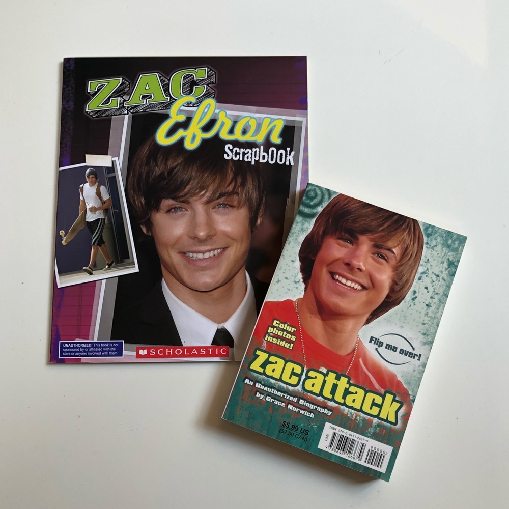 Set of 2 books - Zac Efron & Ashley Tisdale